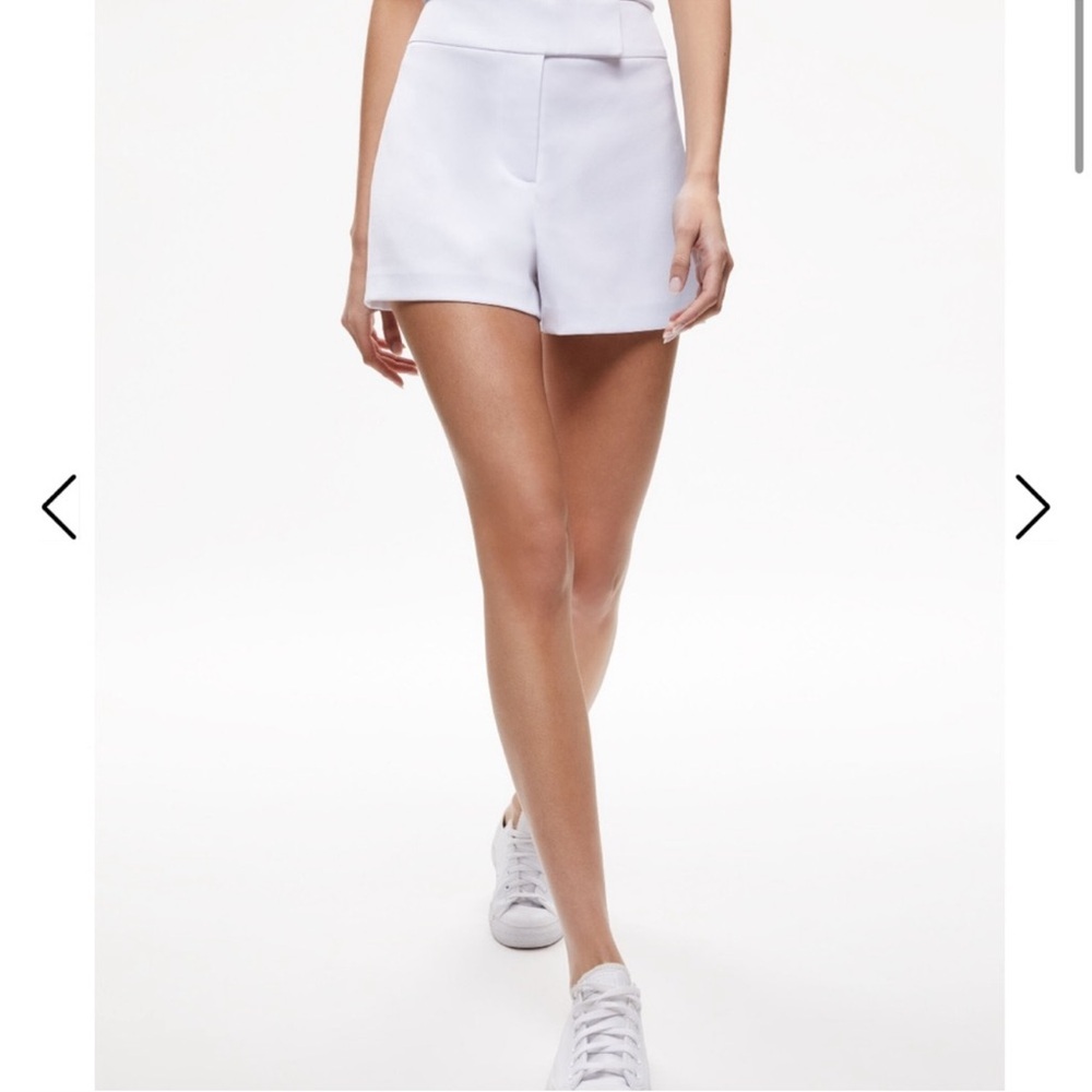 Alice + Olivia High Waist Cream Shorts